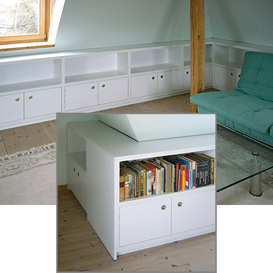 Einbaumöbel im Dachgeschoss 